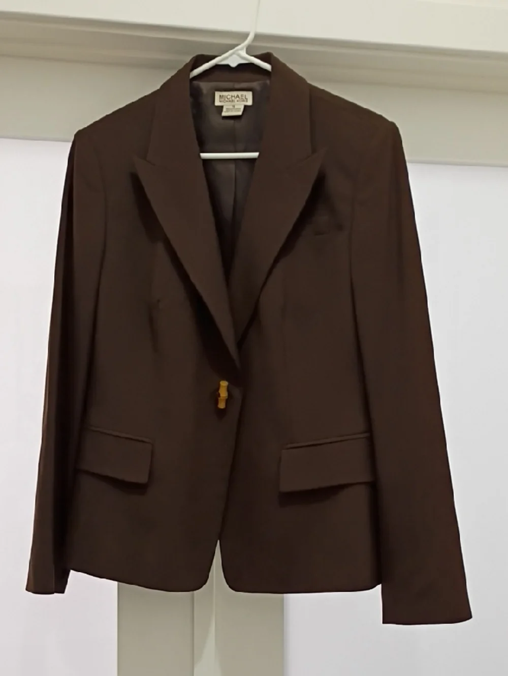 Michael Kors Women's Dark Brown Single-Button Blazer
